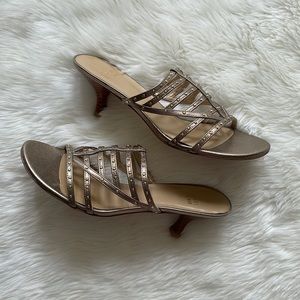 Stuart Weitzman Gold Heels Size 7.5